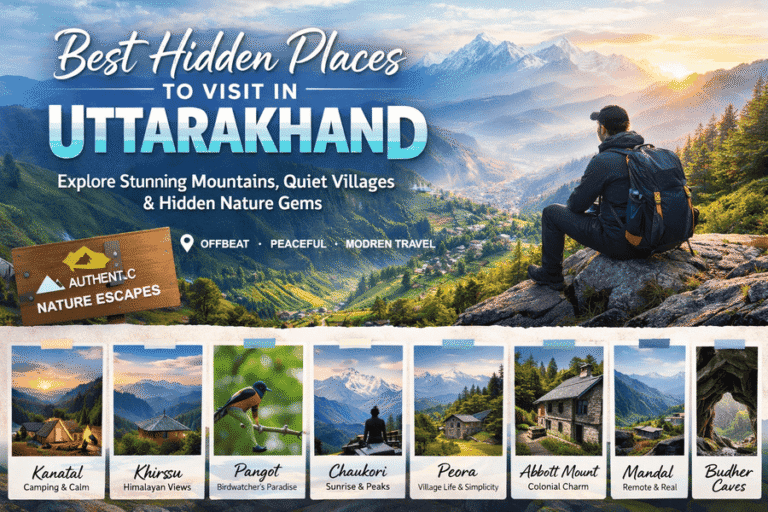 Hidden gem of Uttarakhand with scenic mountain sunrise and peaceful village view