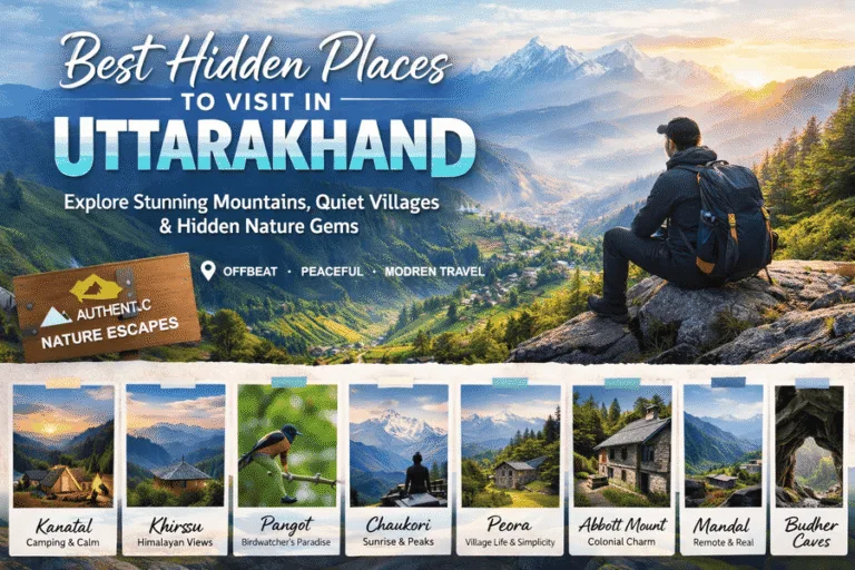 Hidden gem of Uttarakhand with scenic mountain sunrise and peaceful village view