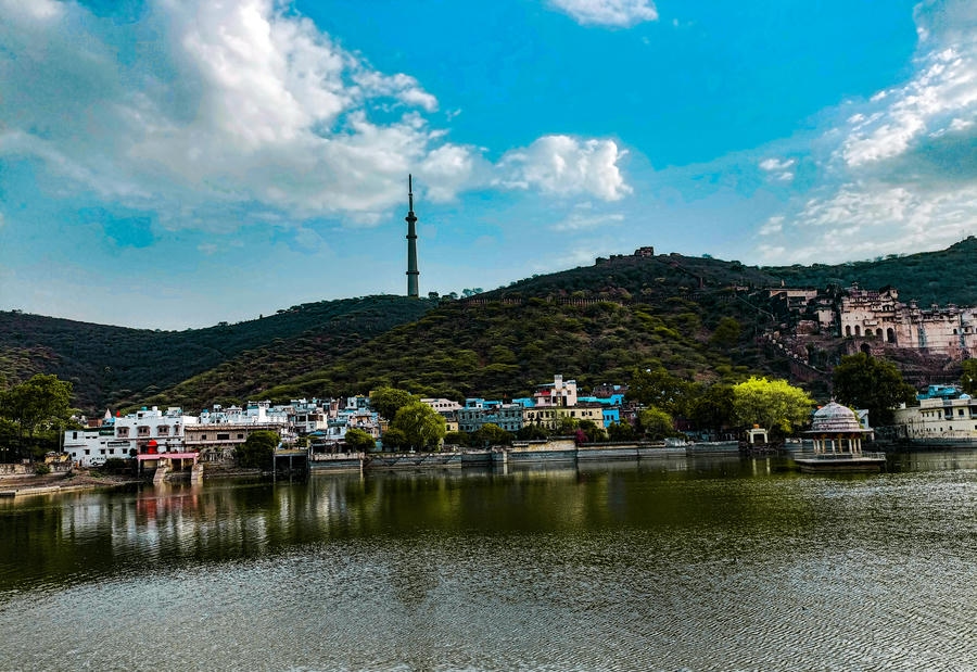View of the historic Bundi Fort and Palace overlooking the lake and city, a top pick for the 15 best places to visit in November in India 2026.