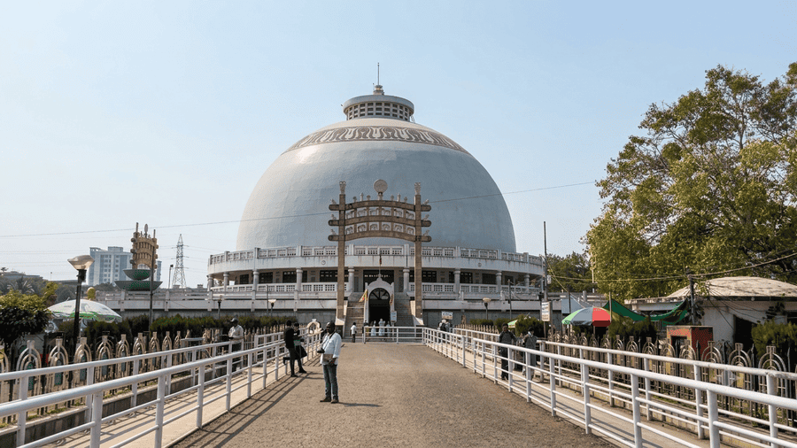 A serene view of Deekshabhoomi stupa, one of the 11 best things to do in Nagpur.