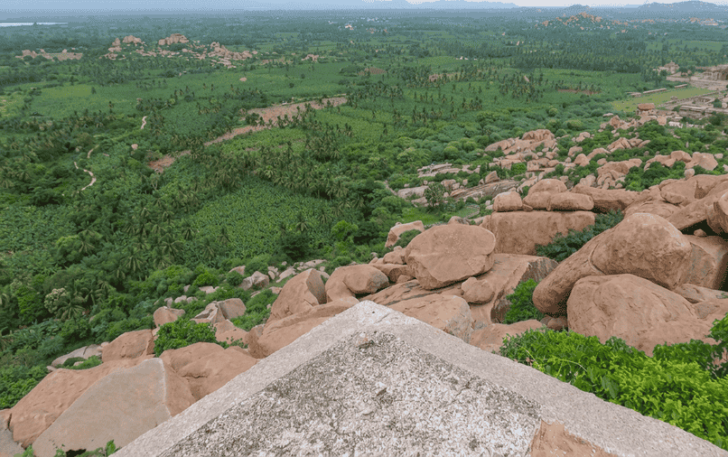 Scenery from Matanga Hill peak, featured among the best places to visit in Hampi