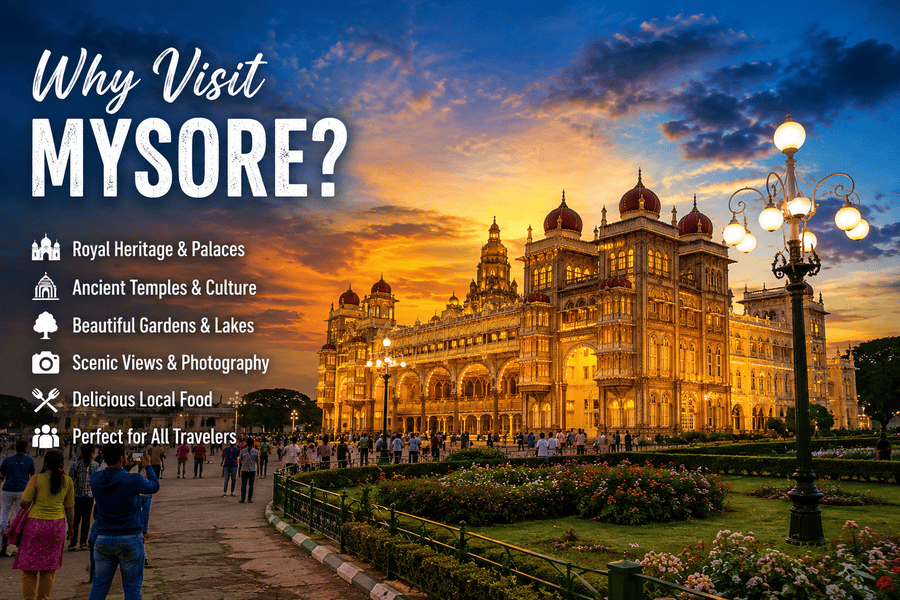 Why visit Mysore – best places to visit in Mysore with palace sunset view and city attractions