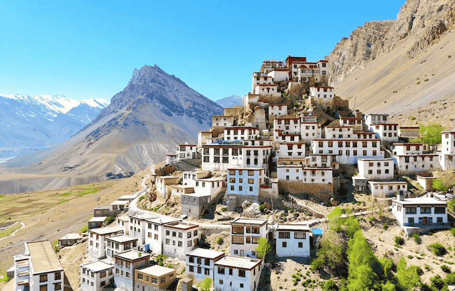 Key Monastery perched on a hill, a top highlight of the Spiti Itinerary for 3 Days
