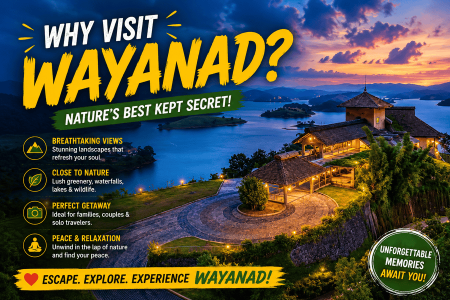 Why Visit Wayanad with scenic lakes, mountains, greenery and peaceful landscapes