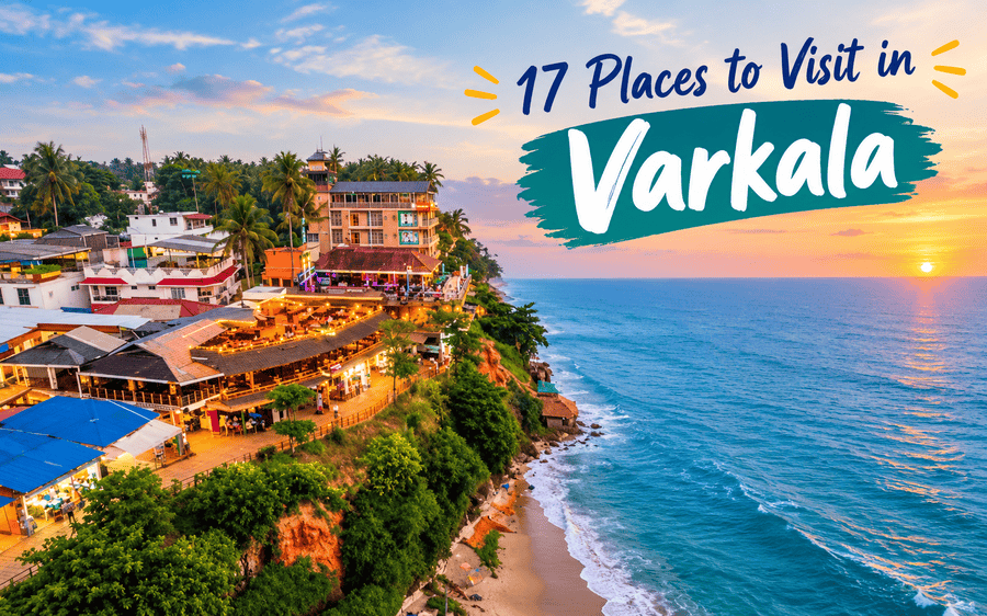 17 places to visit in Varkala with cliff view, beach, cafes and sunset scenery