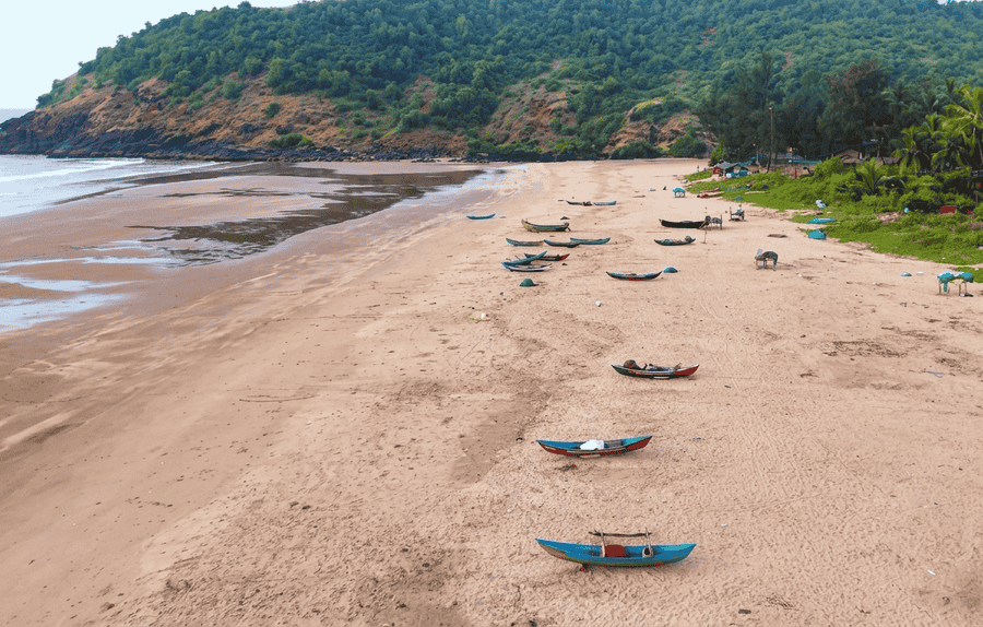 Scenic Nirvana Beach coastline and palm trees – best places to visit Gokarna guide