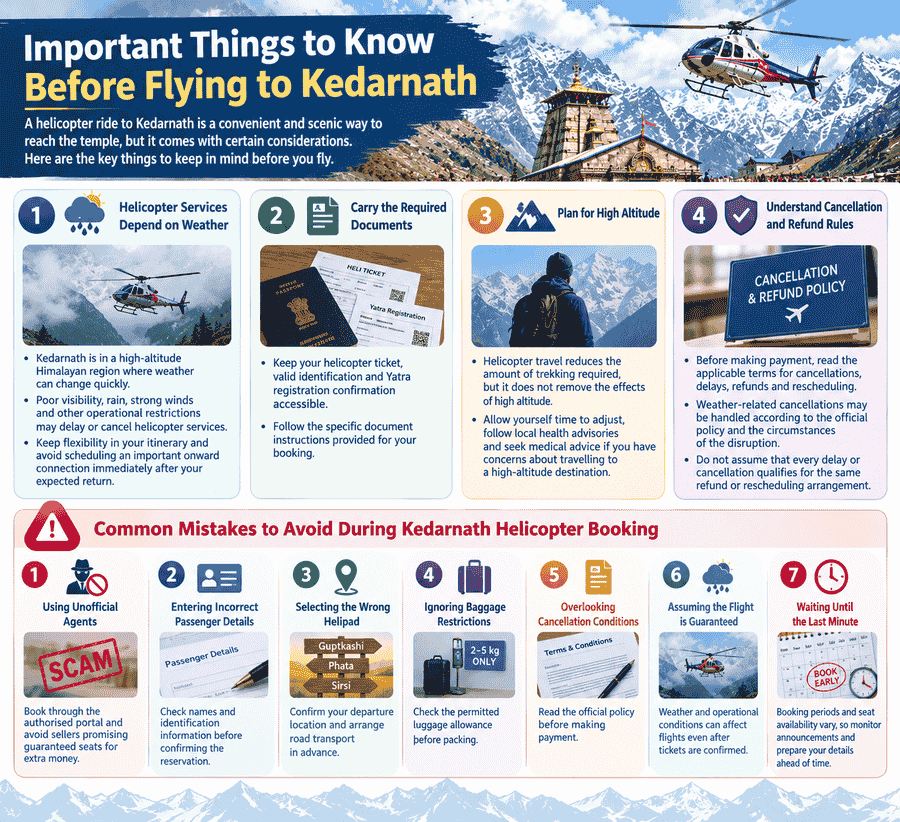 Important things to know before flying to Kedarnath by helicopter in 2026
